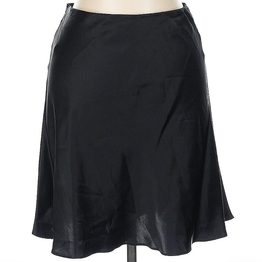 Washable Quince Black Silk Mini Skirt